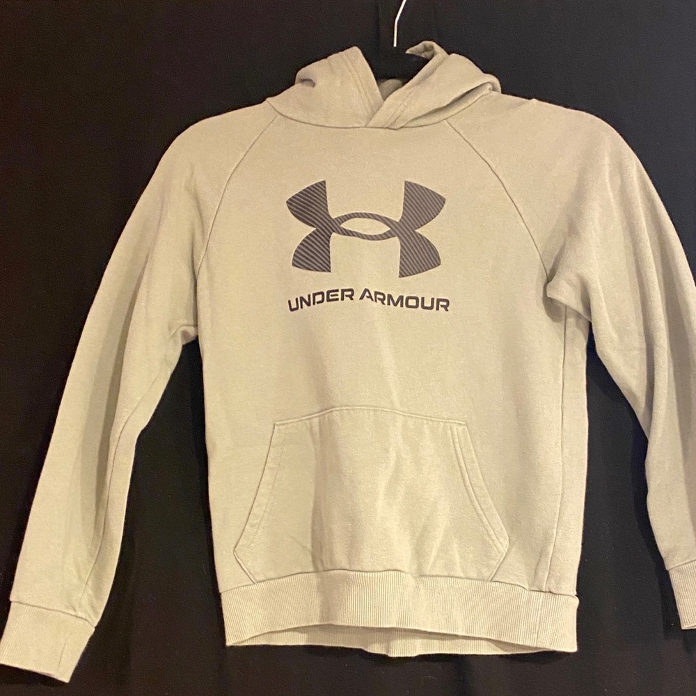 Under Armour Beige Pullover Hoodie with Dark Logo